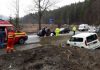 Accident intr-o curba pe DN1, la Azuga, din cauza vitezei (FOTO)