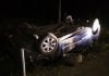 Accident pe DN1 – Centura de Vest a municipiului Ploiesti. O masina s-a rasturnat dupa impact