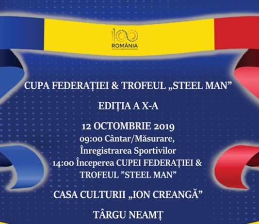 Sâmbătă, Trofeul STEEL MAN la Târgu Neamț