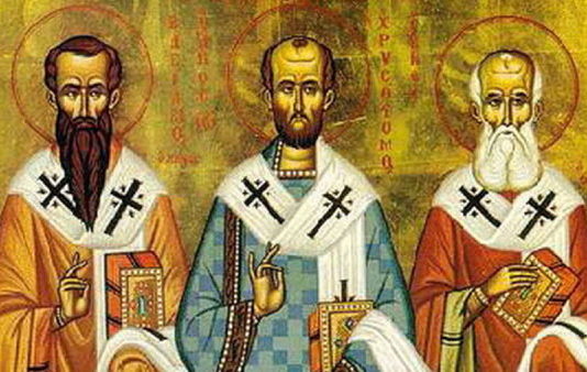 Sfinţii Vasile cel Mare, Grigorie Teologul şi Ioan Gură de Aur – cei mai mari învăţători şi păstori ai Bisericii