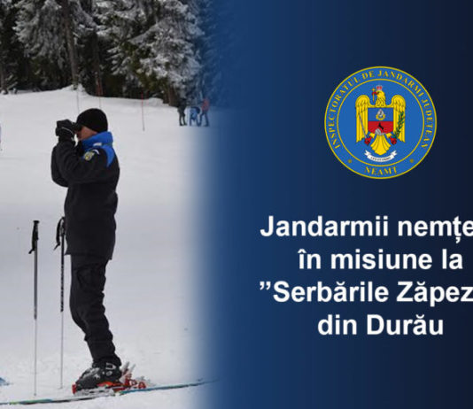 Jandarmii montani prezenți la manifestările prilejuite de Serbările Zăpezii, Durău