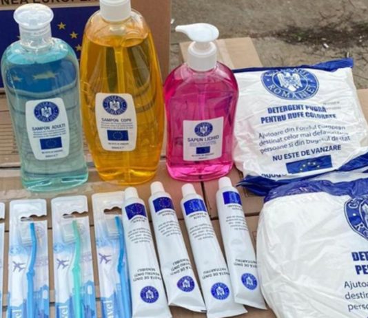 A început distribuirea pachetelor cu produse de igienă pentru nevoiași