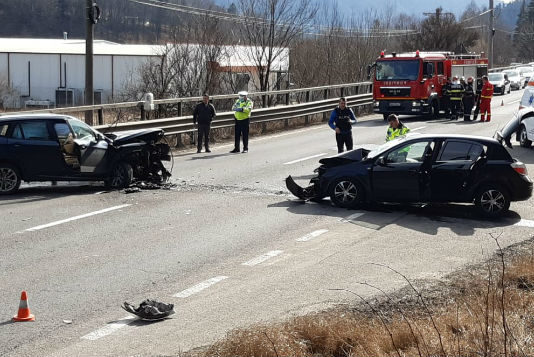 Accident pe DN1, la intrare in statiunea Busteni (FOTO)