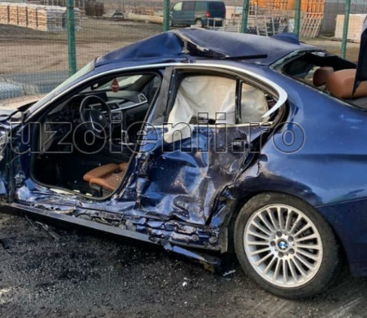 Accident soldat cu un ranit grav, provocat de un politist