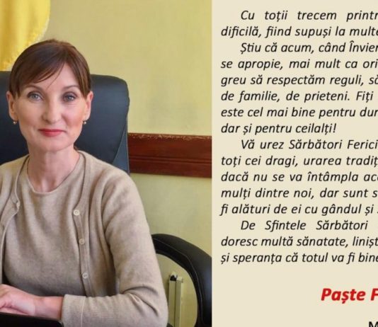 De Sfintele Sarbatori de Pasti va doresc multa sanatate, liniste sufleteasca si speranta ca totul va fi bine! – Mihaela Duta – Subprefect al judetului Prahova