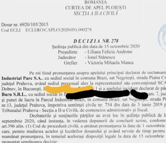 Stoica Ion – directorul S.C. Brazi Industrial Parc S.A. Negoieşti Negoieşti – face jocul crimei organizate pentru a acapara incineratoriul atat de necesar mafiei gunoaielor, prin ilegalitati si inventii. – Ziarul Incisiv de Prahova