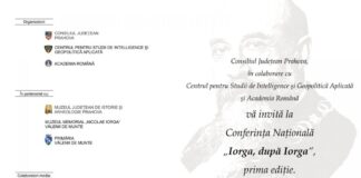 Conferința Națională ”Iorga, după Iorga”. Programul evenimentului/Incisiv de Prahova- PARTENER MEDIA – Ziarul Incisiv de Prahova