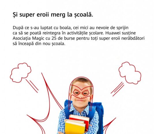 Huawei și Asociația Magic oferă burse în valoare de 33.000 de euro copiilor care s-au luptat cu boli grave, pentru a-i ajuta să se întoarcă la școală