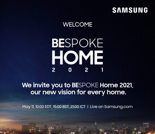 Samsung dă start invitației la evenimentul virtual „Bespoke Home” pentru a dezvălui noua sa gamă de electrocasnice 2021