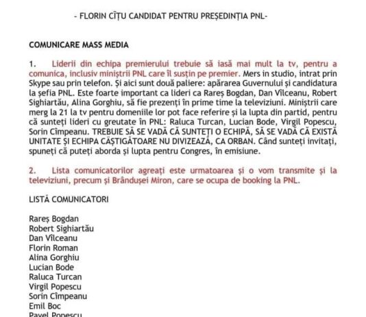 Stiati ca si noi platim pentru campania interna din PNL!? Echipa lui Citu de la guvern, platita din bani publici, lucreaza de zor pentru alegerea sa la sefia PNL, adica intr-o chestiune absolut privata! – Ziarul Incisiv de Prahova