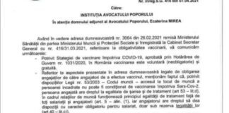 Ministerul Muncii a confirmat/Vaccinarea nu poate fi obligatorie/Impunerea vaccinării împotriva COVID-19 de către angajator nu este într un cadru legal – Ziarul Incisiv de Prahova