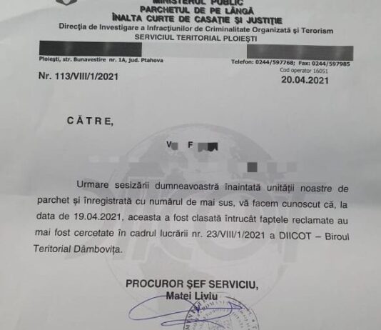 GRAV/Au innebunit B.C.C.O si D.I.I.C.O.T Prahova continuand „metehnele” procurorului Negulescu Mircea si/sau sunt pe „mana” cu un infractor pitit in haine de avocat ce tocmai a fost numit Presedinte al Comisiei de Arbitraj si Integritate al unui partid neparlamentar, de centru – dreapta, din Prahova/Inregistrari audio si DOCUMENTE/ Asteptam reactiile oficiale ale organelor de cercetare penala (I) – Ziarul Incisiv de Prahova