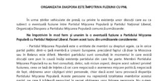 ORGANIZATIA DIASPORA ESTE ÎMPOTRIVA FUZIUNII CU PNL/ORGANIZATIA DIASPORA este alaturi de Presedintele Cristian Diaconescu si IMPOTRIVA “puciștilor” din PMP/Lovitura de teatru pentru gruparea de crima organizata din PMP – Ziarul Incisiv de Prahova