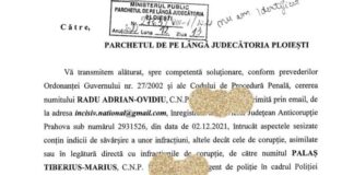 Incalcarea legilor Prelucrarii Datelor cu Caracter Personal de catre Prim Procurorul Maria Mirabela Viciu si de catre cei de la Parchetul de pe langa Judecatoria Ploiesti/Au savarsit aceeasi infractiune ca si agentul de politie PALAS TIBERIUS MARIUS/Ignoranţa e bezna minţii/SESIZAM PARCHETUL GENERAL – Ziarul Incisiv de Prahova