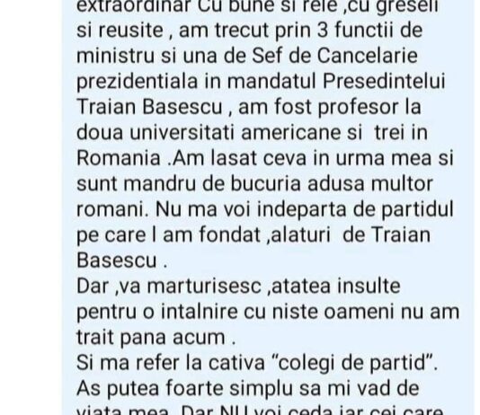 PMP, la răscruce de drumuri!/”Cei care vor sa-si bata joc de mine si de cariera mea sa se pregateasca/Inca NU au vazut NIMIC”