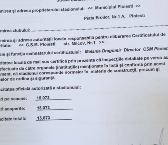 Consiliul Local Ploiesti va fi chemat, de Andrei Volosevici – prin CSM Ploiesti, sa gireze un nou tun dat bugetului local de peste 1.500.000 de Euro/ O nouă instalaţie de nocturnă la Stadionul ”Ilie Oană” din Ploiești/Ce se ascunde/acopera?