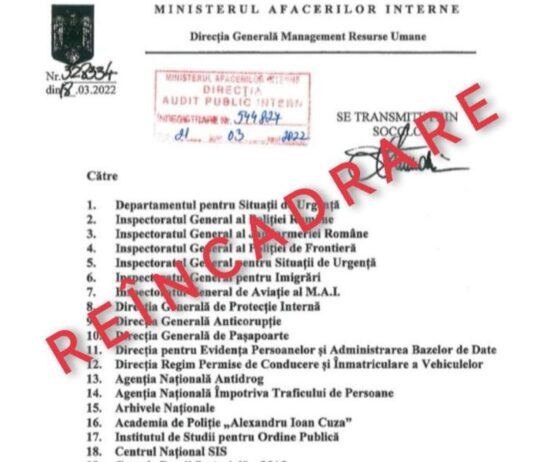 MAI va rechema pensionarii în activitate
