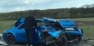 A3 Bucuresti – Ploiesti: Autoturism lovit violent din spate (FOTO)