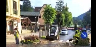 Stațiunea Sinaia a fost dată peste cap de ploile torențiale din noaptea de sâmbătă spre duminică