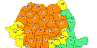Sâmbătă, până la ora 22, avem Cod Portocaliu de precipitații la munte