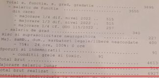 Fiecare polițist trebuie să se uite pe fluturașul de salariu la valoarea salariului brut și să împartă la trei pentru a vedea suma maximă (33%) care nu va fi supusă impozitării și contribuțiilor sociale