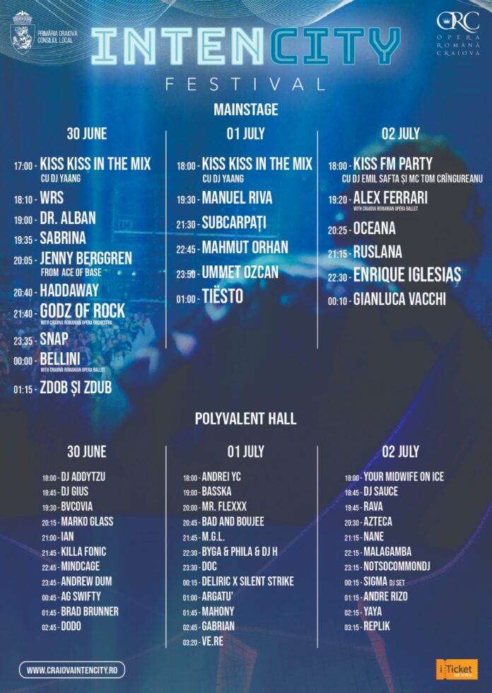 IntenCity Festival - Program pe zile