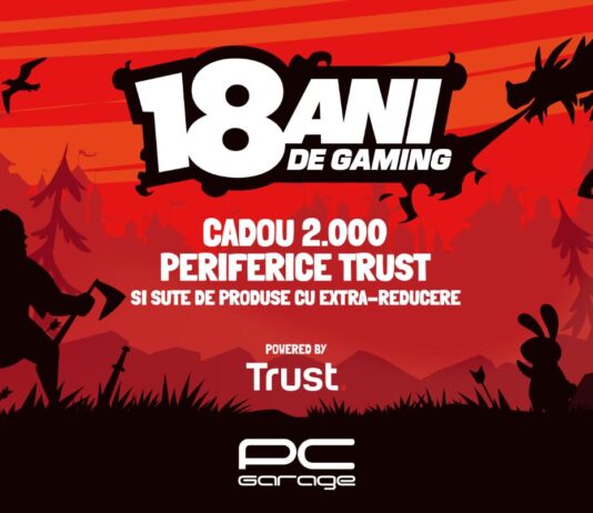 PC Garage serbeaza 18 ani de pasiune pentru gaming, cu oferte speciale si periferice cadou de la Trust