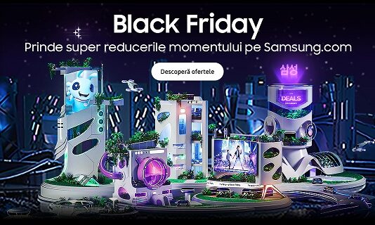 Trei zile întregi de oferte și distracție cu Black Friday pe site-ul oficial Samsung