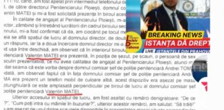 In curand directorul Penitenciarului PLOIESTI va ajunge sa lucreze doar cu varul, finul, fina si amanta! – Ziarul Incisiv de Prahova