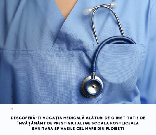 Școala Postliceală Sanitară „Sf. Vasile cel Mare” din Ploiești anunță deschiderea înscrierilor pentru specializarea Asistent Medical Generalist!