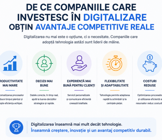 De ce companiile care investesc în digitalizare obțin avantaje competitive reale